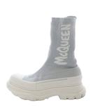 アレキサンダーマックイーン ALEXANDER MCQUEEN トレッドスリック ソックスブーツ ショート プラットフォーム 厚底 37 ブルー /YO20