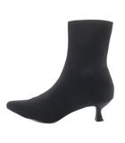 ルタロン Le Talon 25AW 5cmポインテッドトゥ ニットショートブーツ M 黒 ブラック /SR