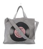 グレースコンチネンタル GRACE CONTINENTAL レコードトートバッグ ショルダーバッグ 2way キャンバス グレー /YO10