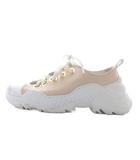 ヌメロヴェントゥーノ N°21 サテンスニーカー ロゴ 36 ピンクベージュ 白 ホワイト /SR