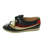 グッチ GUCCI ファラサー FALACER エナメルスニーカー 36 マルチカラー 紺 ネイビー アイボリー /SS ■OS