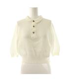 イエナ IENA メイアス MEIAS コンパクトニットポロシャツ カットソー F ホワイト /ES ■OS