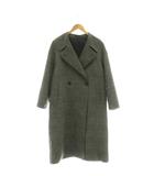 プラステ PLST 24AW グレンチェック ウールブレンドリバーロングコート S グレー /DF ■OS