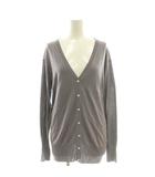 イエナ IENA Viscotesse Vネックカーディガン ニット 長袖 シルク グレー /HK ■OS