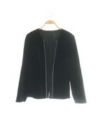 レリアン Leilian ベロアジャケット 紺 ネイビー /AQ ■OS