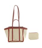 サマンサタバサプチチョイス Samantha Thavasa Petit Choice 2WAYバッグ トート ショルダー ポーチ付き アイボリー /SS ■OS