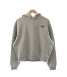 モンクレール MONCLER 23AW HOODIE ハートワッペン スウェット パーカー 裏起毛 L グレー /ES ■OS