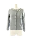 マーリエパーエフデ Maglie par ef-de パールビジューニットアンサンブル カーディガン カットソー 7 グレー /HK ■OS
