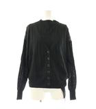 マーリエパーエフデ Maglie par ef-de Vネックカーディガン ノースリブニット アンサンブル リネン混 7 ブラック /HK ■OS