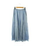 ルーニィ LOUNIE リネン スカート フレアスカート ロング 38 ブルー /DF ■OS