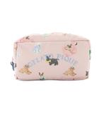 ジェラートピケ gelato pique 25SS SUMMER DOG 総柄ポーチ ポーチ ピンク 犬柄 ロゴ刺繍 /RI ■OS