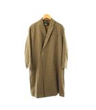 ザ リラクス THE RERACS チェスターコート アウター ロング チェック 36 ベージュ ブラウン /DO ■OS