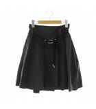 プリーツスカート ミニ フレア 36 ブラック /DO ■OS