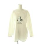 スローブ イエナ SLOBE IENA ロゴ 長袖カットソー Tシャツ ホワイト チャコール /ES ■OS