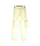 エミ emmi 24SS ナイロンワークパンツ 0 白 ホワイト シアー素材 カーゴポケット 長ズボン /AG ■OS