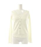 アプワイザーリッシェ Apuweiser-riche 25AW レーストリムニットアンサンブル カーディガン キャミソール 2 ホワイト /ES ■OS