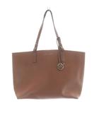 マイケルコース MICHAEL KORS ポーチ付き トートバッグ ハンドバッグ レザー ロゴ 茶色 ブラウン /SR