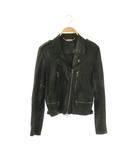 ロゥタス Rawtus × アクアガール aquagirl ゴートレザーライダースジャケット ジップアップ ブラック /DO ■OS ■SH