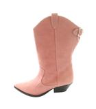 ジェイ&エムデヴィッドソン J&M Davidson ウエスタンブーツ ショート スエード 37 ピンク /SS ■OS