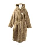 スパイラルガール SPIRALGIRL エコファー コート フェイクファー F ベージュ ブラウン フード付き /OK ■OS