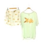 ジェラートピケ gelato pique × ポケモンスリープ 24AW 接触冷感プリントTシャツ&ショートパンツ ルームウェア ナイトウェア F ミント /DF ■OS ユニセックス