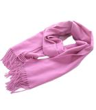 ジョンストンズ Johnstons CA SOLID ストール UNITEDARROWS別注 マフラー フリンジ カシミヤ ピンク /SR