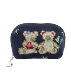 フェイラー FEILER リーベ&リリア ポーチ テディベア柄 紺 /MI ■OS ■SH