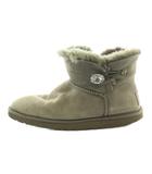 アグ オーストラリア UGG australia ミニ ベイリーボタン ブリング ムートンショートブーツ US9 26.0cm グレー 1003889 /MI ■OS ■SH