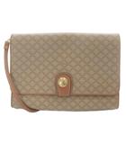 セリーヌ CELINE ヴィンテージ マカダム ショルダーバッグ 茶色 ブラウン /SR ■OH