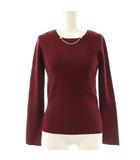 ジャスグリッティー JUSGLITTY 24AW モチーフチェーン付リブニット セーター 長袖 2 バーガンディー /NR ■OS