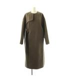 17260 DOUBLE FACE COAT ノーカラーコート 1 ダークブラウン /ES ■OS