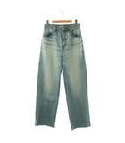 ヤヌーク YANUK ワイドストレート デニムパンツ ジーンズ LILITH カットオフ 24 水色 57131071 /CX ■OS
