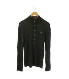 バーバリーブラックレーベル BURBERRY BLACK LABEL ハーフボタンニット プルオーバー ハイネック 2 ダークグレー /DF ■OS