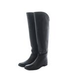 銀座かねまつ GINZA Kanematsu ロングブーツ 23.5cm 黒 ブラック 無地 /RI ■OS