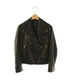 バナナリパブリック BANANA REPUBLIC レザー ライダースジャケット M ダークブラウン /DF ■OS