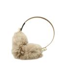 ラドロー LUDLOW イヤーマフ 耳当て ラビットファー ビジュー装飾 ベージュ /MI ■OS