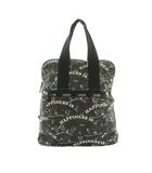 レスポートサック LesportSAC × ピーナッツ スヌーピー リュックサック デイパック 総柄 黒 オフホワイト /MI ■OS