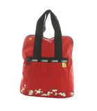 レスポートサック LesportSAC × ピーナッツ スヌーピー リュックサック デイパック 総柄 赤 黒 /MI ■OS