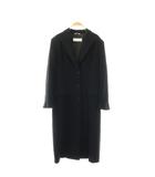 マックスマーラ MAX MARA ウールアンゴラカシミヤ混ロングコート アウター チェスター 42 ブラック /DO ■OS