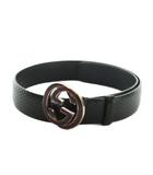 グッチ GUCCI インターロッキングG ベルト レザー 黒 114876 /MI ■OS ■OH