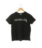 モンクレール MONCLER MAGLIA MANICHE CORTE ロゴ Tシャツ カットソー 半袖 刺繍 M 黒 /NR ■OS