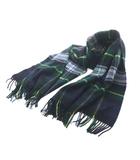 ジョンストンズオブエルガン Johnstons of Elgin ストール マフラー タータンチェック カシミヤ チェック柄 緑 黄色 黒 ブラック 大判 /RI ■OS