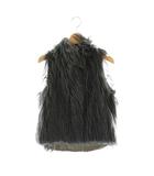 マッキントッシュ MACKINTOSH フリンジベスト 前開き モヘヤ 34 チャコールグレー /DO ■OS