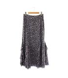 イエナ IENA フラワー柄ロングスカート フレアスカート 36 パープル ネイビー /DF ■OS