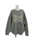 フリークスストア FREAKS STORE ニット セーター F 灰色 グレー ロゴ ラウンドネック 長袖 /AG ■OS