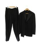 ジョルジオアルマーニ GIORGIO ARMANI セットアップスーツ テーラードジャケット パンツ ウール 46 ブラック /DO ■OS