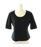 ボールジー BALLSEY トゥモローランド アンゴラ5分袖カットソー ニット プルオーバー ブラック /CX ■OS  ■SH