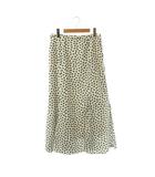 イエナ IENA プリントマーメイドスカート リボン柄 ロング 38 白 紺 /NR ■OS