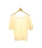 イエナ IENA テープヤーン2WAY BACK Vプルオーバー サマーニット セーター 半袖 リネン混 アイボリー /ES ■OS