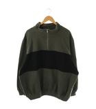 24AW パイルハーフZip-プルオーバー スウェット トレーナー オーバーサイズ チャコールグレー ブラック /ES ■OS
